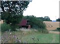 Derelict building in a field