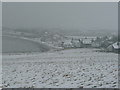 View of Low Newton by the Sea and dunes from path from the North