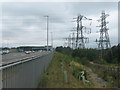 Pylons crossing the A2