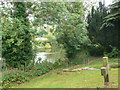 Path down to the river Wye through the graveyard of St Dubricius