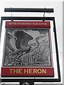 The Heron Pub Sign