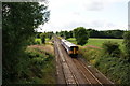 Train heading towards New Mills