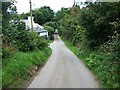 The descent to Dinas along the mountain lane