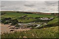 The Car park at Putsborough Sand with Clifton Court behind