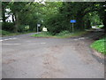 Junction for minor road and Egdean church off the A283