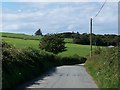 The road towards the junction at Penllech