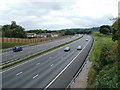 Westbound M4 viewed from Heol Hir, Cardiff