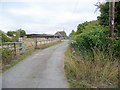 Gated lane to Hill Court Farm