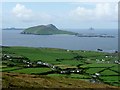 Q3200 : View over Dunquin towards Blasket Islands from slopes of Mount Eagle by Anne Patterson