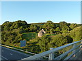 Dovecote from bridge over the A38 at Pridhamsleigh