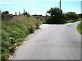 A minor road junction on a country lane near Pen-y-groeslon