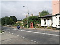 Phonebox on the A12 approaching Darsham Station