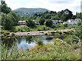 Looking across the River Usk towards Llanfoist