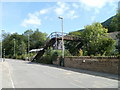 Disused railway footbridge, High Street, Crosskeys