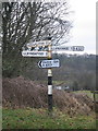 Old signpost near Llangrannog