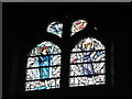 NZ2265 : The Church of St. James and St. Basil, Fenham - stained glass clerestory window by Mike Quinn
