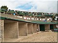 Tiered beach huts at Abersoch