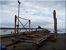 NU1241 : The Breakwater and Slipway at Holy Island (Lindisfarne), Northumberland by Richard West
