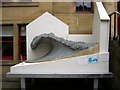 NZ2564 : Artist's model for Collingwood Wave sculpture, Trinity House Yard, Broad Chare by Andrew Curtis