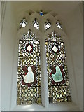 TM1577 : St Nicholas, Oakley: stained glass window (1) by Basher Eyre