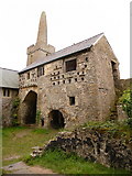 SS1496 : Caldey Island: old priory buildings by Chris Downer