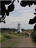 ST3382 : East Usk lighthouse by Gareth James