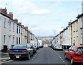 The view from the far end of St Edward Street, Newport