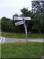 TM3162 : North Green Roadsign by Geographer