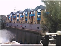 TQ3682 : Queen Mary University student residences from the Regent's Canal towpath by Robert Lamb