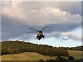 A Sea-King Helicopter lands on the Pringle Park