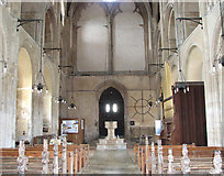 TF9839 : Church of St Mary & Holy Cross, Binham Priory - view west by Evelyn Simak