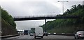 M25: footbridge over a deep cutting