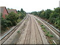 Looking east - South Wales main line, Undy