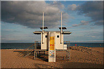 SZ0487 : Lifeguard hut by David Lally