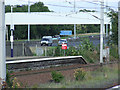 Cardonald railway station and the M8 Motorway