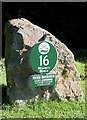 The 16th tee marker at Hawick Golf Course