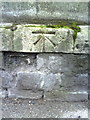 ST6071 : Benchmark on Bath Road wall near entrance to Arno's Vale Cemetery by Roger Templeman