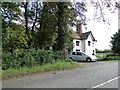 White house beside the B1118 at Wilby, Suffolk