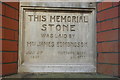 Memorial stone, Muswell Hill Baptist Church, London N10