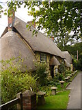 SU3940 : Thatch and Staddle Stones, Wherwell by Colin Smith