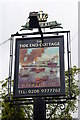 Sign for the Tide End Cottage, Teddington