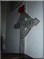 All Saints, Blyford: simple cross brought back from The Great War