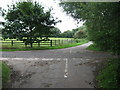 Lane crossroads near King Farm