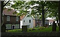 Houses across the churchyard, Harthill