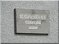 H4421 : Plaque, St Comgall's School, Clontask by Kenneth  Allen