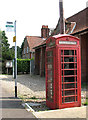 K6 telephone box on Dereham Road, Scarning