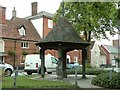 The village pump and shelter at Woolpit