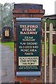 Telford Steam Railway - sign at entrance