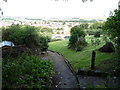 View over Prestatyn from public gardens on Prestatyn Hillside