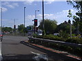 A41 junction southbound at Fiveways Corner